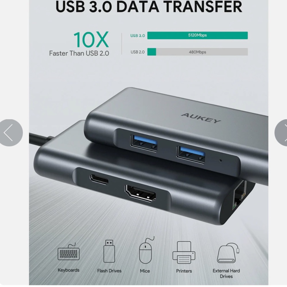Aukey 5 in-1 USB-C Hub
